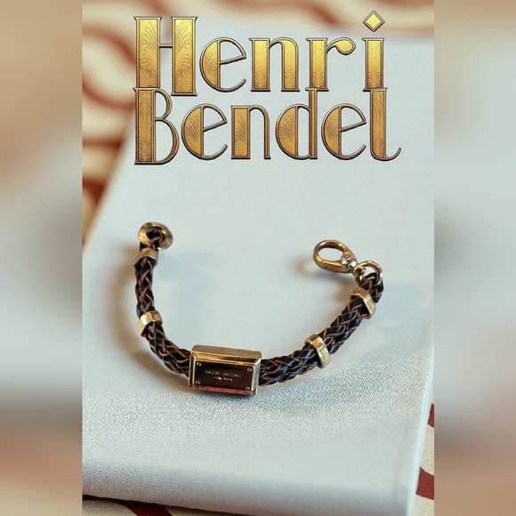 henri bendel Jewelry - Henri Bendel Brown Braided Bracelet with Gold Accent In Preloved Condition